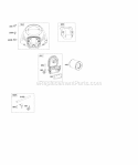 Blower Housing Air Cleaner Diagram and Parts List for 44R677-0001-G1  Briggs and Stratton Engine